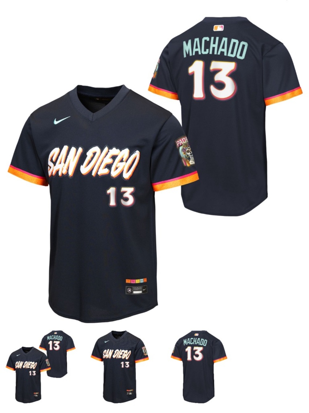 Nike Youth Large San Diego Padres Manny Machado #13 City Connect Homerun Jersey